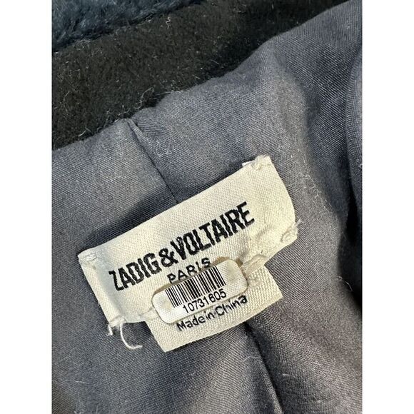 Zadig & Voltaire Miles Leo Green Leopard Faux Fur Coat Size Small - Picture 12 of 14